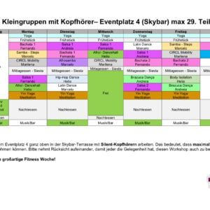 Stundenplan Workshops