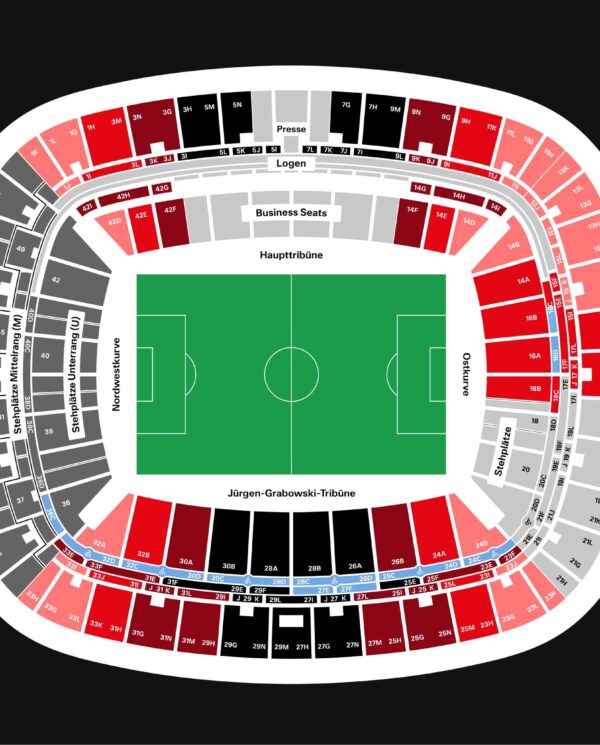 Stadionplan Eintracht Frankfurt
