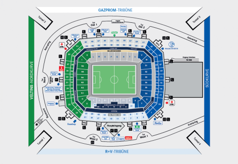 Fussballreisen Perfect Tours Stadionplan FC Schalke 04
